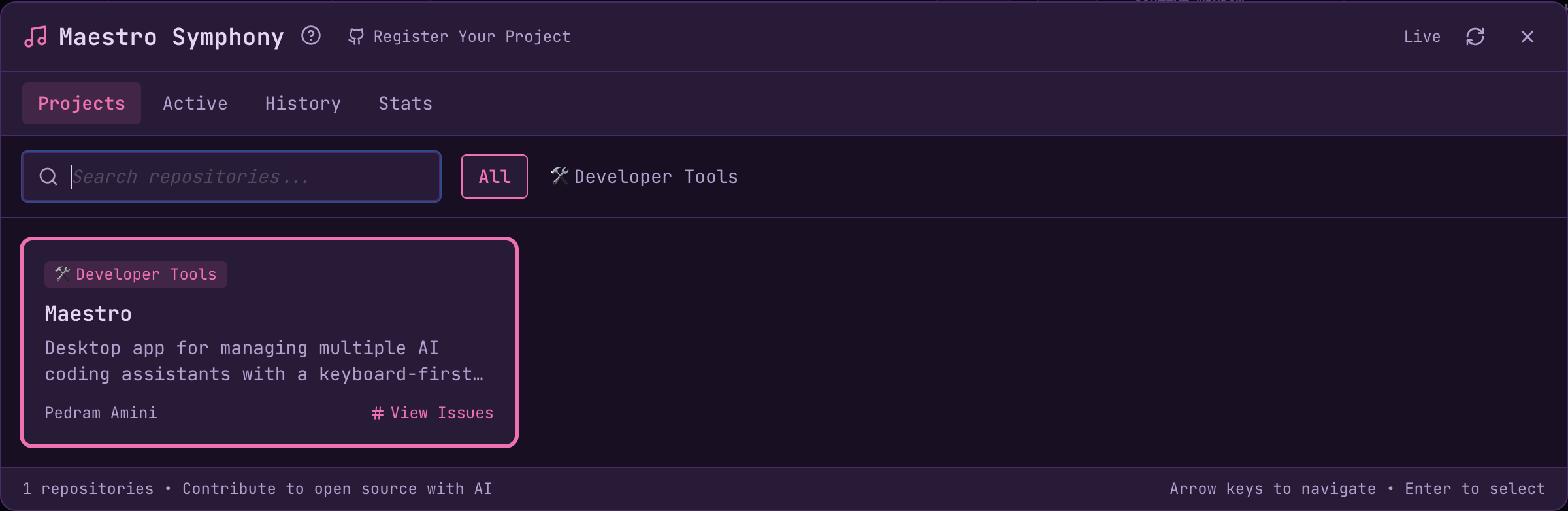 Maestro Symphony Projects