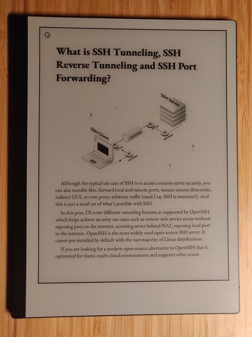 An example article on the Remarkable.